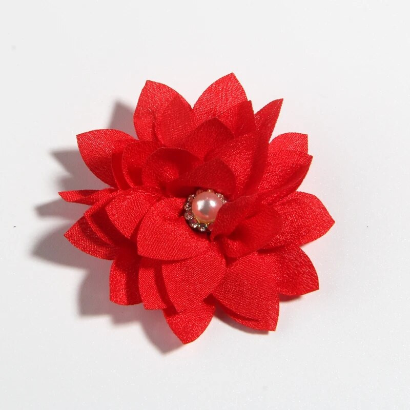 10 GAB 5,5 CM 2,1 collu maza slāņa mākslīgā auduma zieds kāzu dizainam Šifona lotosa ballīšu māja matu aksesuāriem