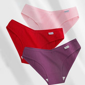 Ženske gaćice Mekane pamučne prugaste Ženske gaćice Jednobojne gaćice za djevojčice Seksi žensko donje rublje Udobno donje rublje L-4XL