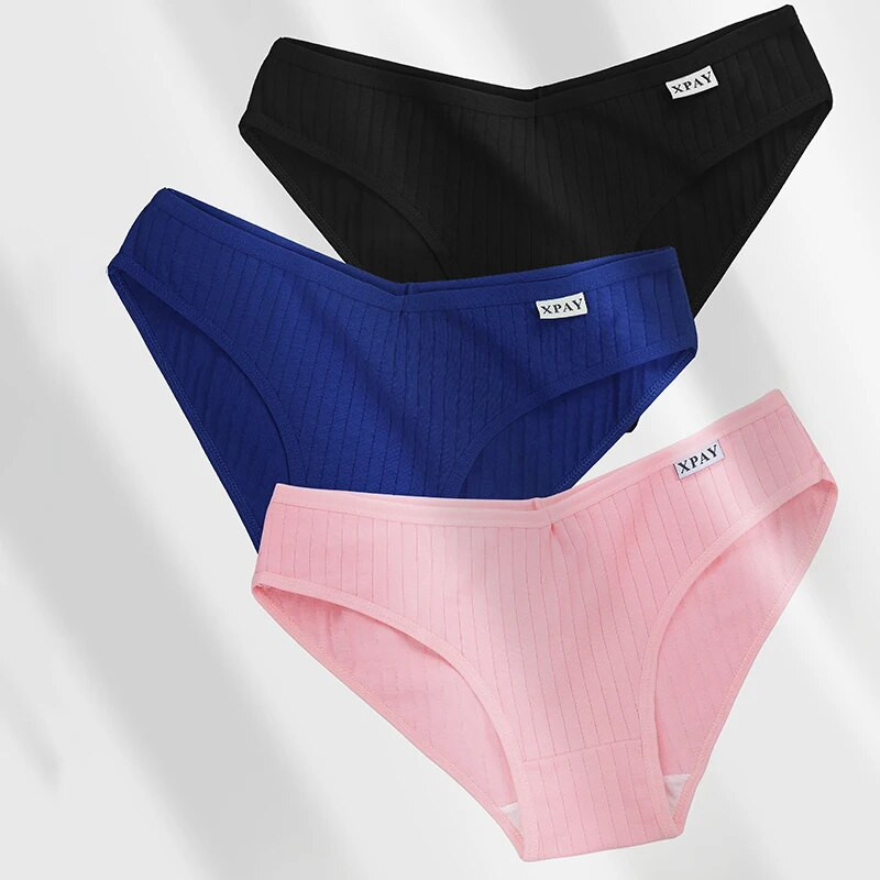 Ženske gaćice Mekane pamučne prugaste Ženske gaćice Jednobojne gaćice za djevojčice Seksi žensko donje rublje Udobno donje rublje L-4XL