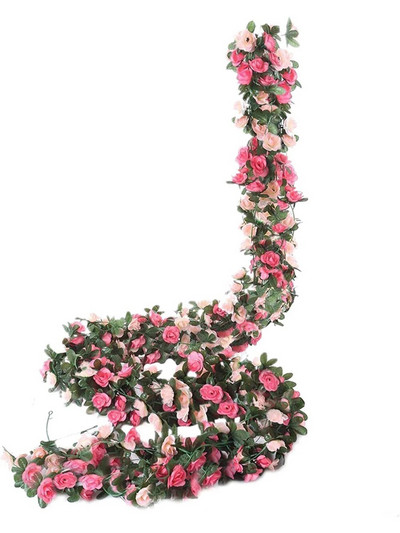 250 cm roosi kunstlilled vanik Pulmakaunistus Rippuv roosiviinapuu aed Kaar Käsitöö Võltstaimede viinapuu Kodutoa sisustus