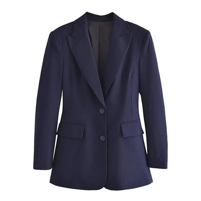 TRAF Ženska 2-kom. kauzalna poslovna jakna odijela Mornarsko plava odijela s hlačama za zabave Svečani ženski uredski kompleti Vjenčana odjeća Smokingi