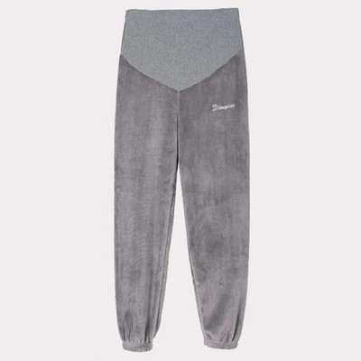 Žiemą storinančios nėštumo kelnės Motinystės antblauzdžiai su aksominiais rūbais nėščiosioms Reguliuojamos tamprios šiltos kelnės