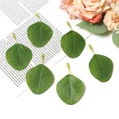 50 buc. Frunze artificiale verzi, plante false, decorațiuni pentru casă, petrecere de Crăciun, decorațiuni de nuntă, ghirlandă de mireasă, album de însemnări, cadouri, accesorii