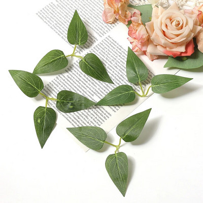 50 buc. Frunze artificiale verzi, plante false, decorațiuni pentru casă, petrecere de Crăciun, decorațiuni de nuntă, ghirlandă de mireasă, album de însemnări, cadouri, accesorii
