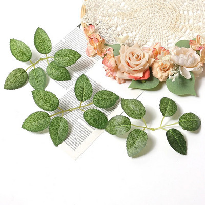 50 buc. Frunze artificiale verzi, plante false, decorațiuni pentru casă, petrecere de Crăciun, decorațiuni de nuntă, ghirlandă de mireasă, album de însemnări, cadouri, accesorii