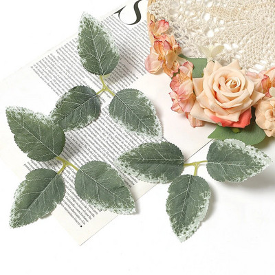 50 buc. Frunze artificiale verzi, plante false, decorațiuni pentru casă, petrecere de Crăciun, decorațiuni de nuntă, ghirlandă de mireasă, album de însemnări, cadouri, accesorii