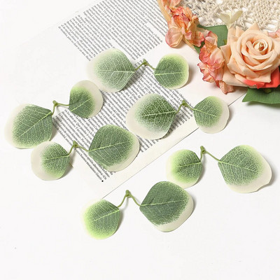 50 buc. Frunze artificiale verzi, plante false, decorațiuni pentru casă, petrecere de Crăciun, decorațiuni de nuntă, ghirlandă de mireasă, album de însemnări, cadouri, accesorii