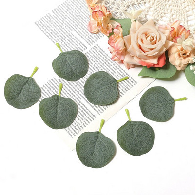 50 buc. Frunze artificiale verzi, plante false, decorațiuni pentru casă, petrecere de Crăciun, decorațiuni de nuntă, ghirlandă de mireasă, album de însemnări, cadouri, accesorii