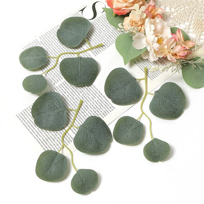 50 buc. Frunze artificiale verzi, plante false, decorațiuni pentru casă, petrecere de Crăciun, decorațiuni de nuntă, ghirlandă de mireasă, album de însemnări, cadouri, accesorii