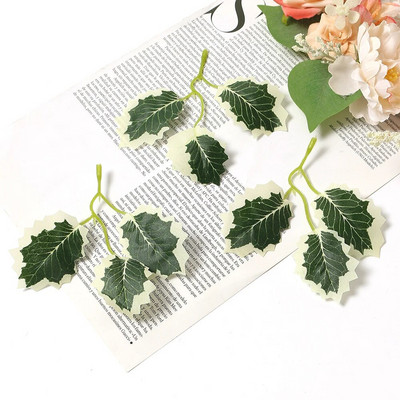 50 buc. Frunze artificiale verzi, plante false, decorațiuni pentru casă, petrecere de Crăciun, decorațiuni de nuntă, ghirlandă de mireasă, album de însemnări, cadouri, accesorii
