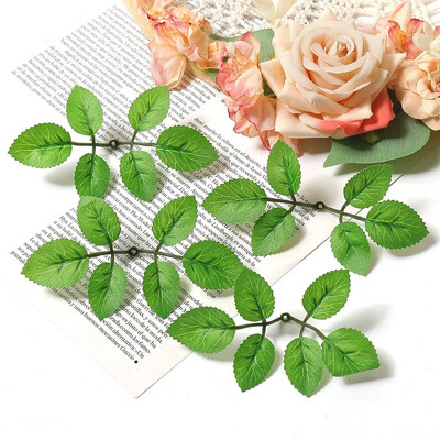 50 buc. Frunze artificiale verzi, plante false, decorațiuni pentru casă, petrecere de Crăciun, decorațiuni de nuntă, ghirlandă de mireasă, album de însemnări, cadouri, accesorii