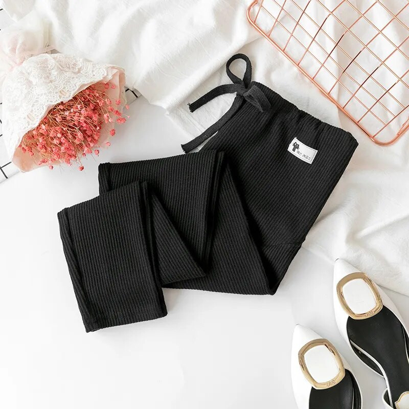 Laisvalaikio antblauzdžiai nėščioms moterims Elastinės aukšto juosmens juostelės Kelnės Nėštumo Sportiniai Drabužiai Nėščioms Fitneso Kelnės siauros