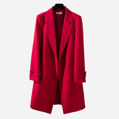 Nova ženska odijela s hlačama Radni poslovni kaput Crveno plavi crni dugi komplet sakoa Ženski uredski ženski 2-dijelni kaput i hlače