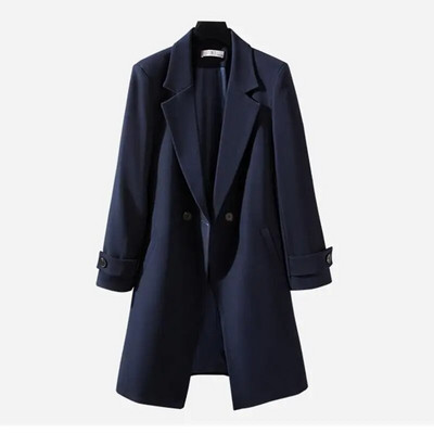 Nova ženska odijela s hlačama Radni poslovni kaput Crveno plavi crni dugi komplet sakoa Ženski uredski ženski 2-dijelni kaput i hlače