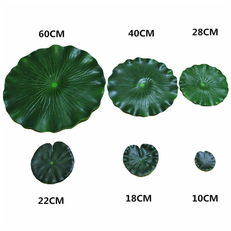 Lotoso lapų modeliavimas Dirbtinis lotoso sodo tvenkinys vandens tvenkinio rezervuaro gėlių dekoravimo augalas Lelijos lapas plūduriuoja