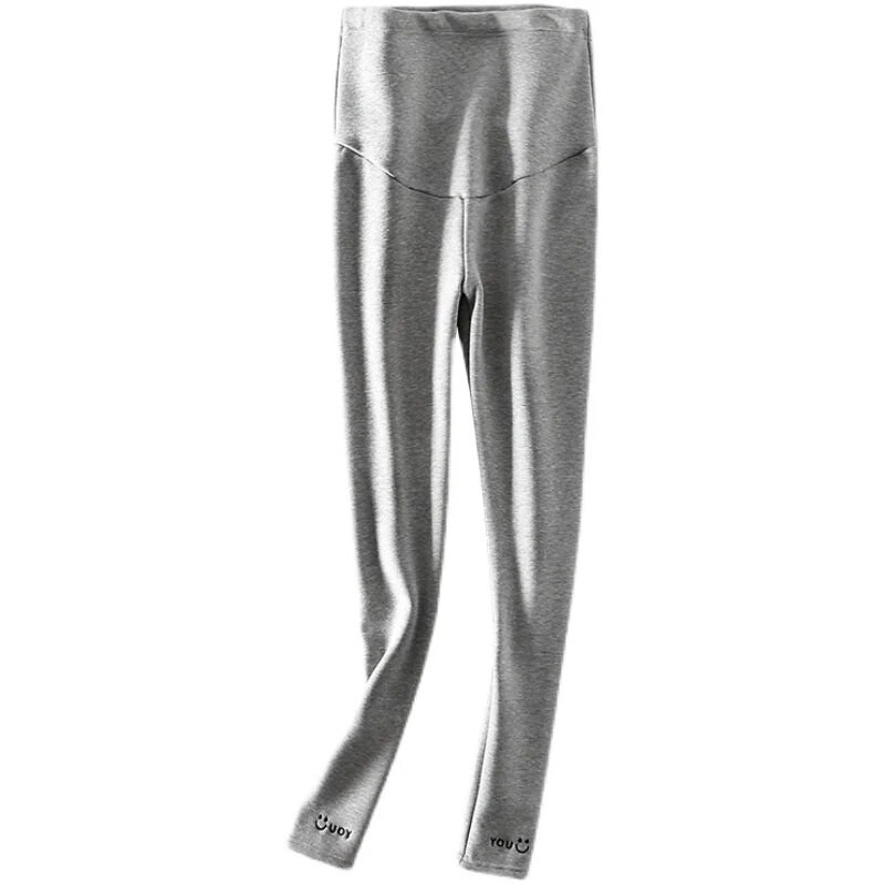 Sievietēm ziemas grūtniecēm silti legingi ar augstu vidukli plus biezs samts grūtniecības termoapģērbs melns pelēks zīmuļu bikses grūtniecēm