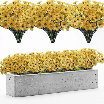 Ψεύτικα λουλούδια εξωτερικού χώρου Φυτά ανθεκτικά στην υπεριώδη ακτινοβολία για εσωτερικά εξωτερικά κρεμαστά φυτά Κουτί παραθύρου βεράντας κήπου Διακόσμηση σπιτιού Τεχνητό λουλούδι