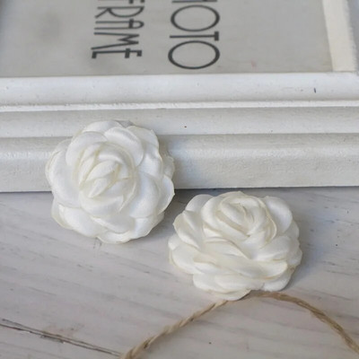 10 gab. 3,5 CM roku darbs, satīns, mazs rozes audums, mākslīgais zieds DIY galvassegu aksesuāriem kāzu kleitu apģērba dekors