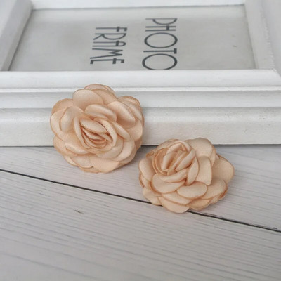 10 gab. 3,5 CM roku darbs, satīns, mazs rozes audums, mākslīgais zieds DIY galvassegu aksesuāriem kāzu kleitu apģērba dekors