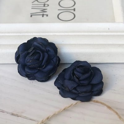 10 gab. 3,5 CM roku darbs, satīns, mazs rozes audums, mākslīgais zieds DIY galvassegu aksesuāriem kāzu kleitu apģērba dekors