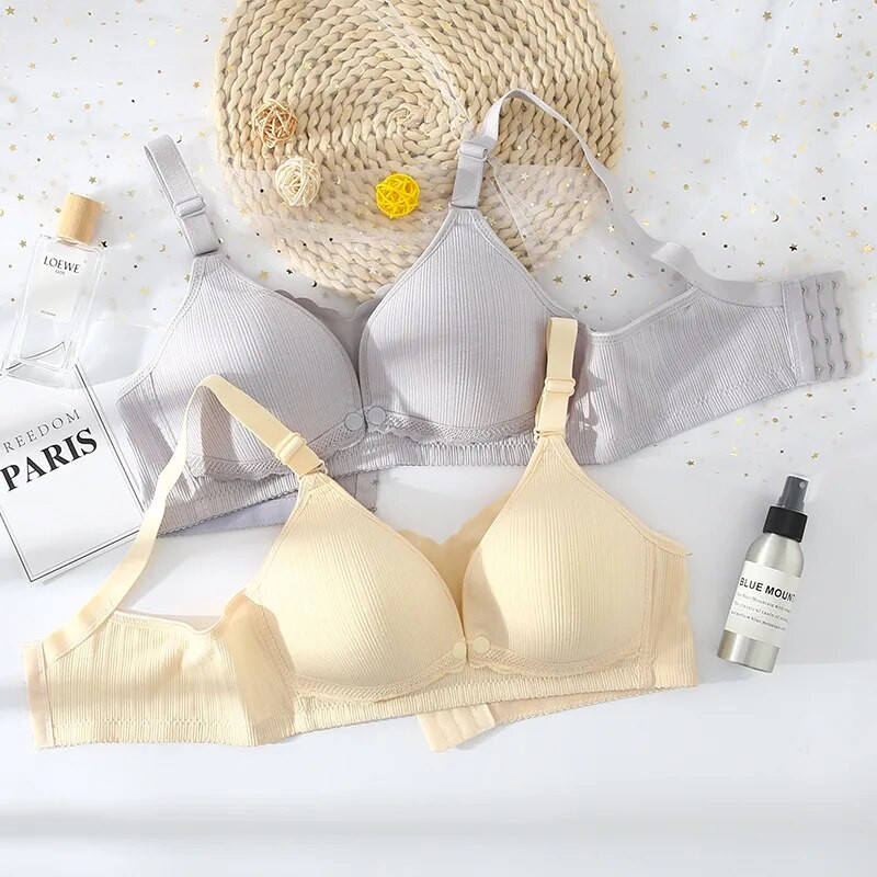 Νέο σουτιέν θηλασμού λεπτού τμήματος χωρίς ατσάλινο δαχτυλίδι εσώρουχα εγκυμοσύνης μπροστινή πόρπη σουτιέν θηλασμού T0701