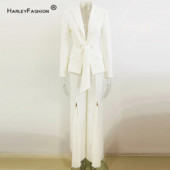 Dizajnirane modne uredske hlače Patchwork Jednobojni bijeli sako Hlače Svečano odijelo Žensko 2022.