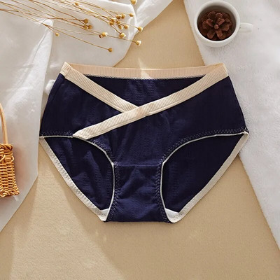 Chiloți de vară din bumbac pentru femei însărcinate, cu talie joasă, design în cruce, slip de maternitate, sprijin abdominal, lenjerie elastică pentru sarcină