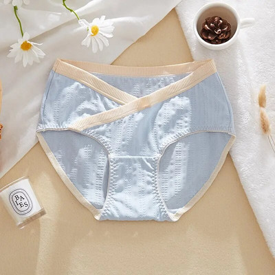 Chiloți de vară din bumbac pentru femei însărcinate, cu talie joasă, design în cruce, slip de maternitate, sprijin abdominal, lenjerie elastică pentru sarcină