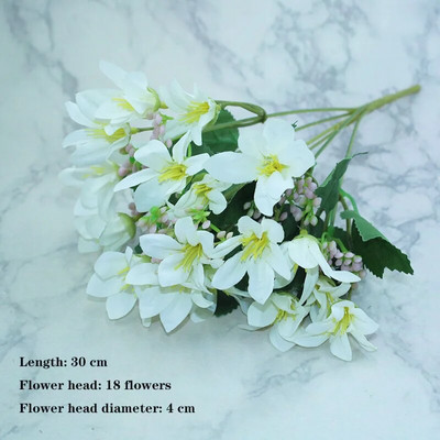 Bijela sorta jesenske lažne čajne ruže, božura, svilenog cvijeta, jesenskog gerbera, tratinčice, lažnog cvijeta, plastičnih dodataka za dom za vjenčanje DIY