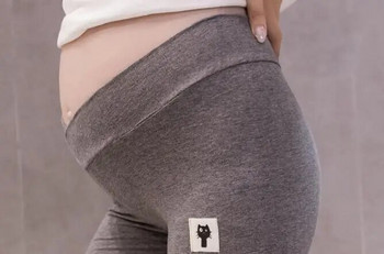 Модални панталони за летни бременни за 2023 г. Едноцветен клин за бременни жени Тесни тънки бедра Памучни панталони с ниска талия Дрехи за бременни
