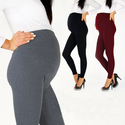 Дамски клинове за бременни Регулируеми големи панталони за бременни Бременни тънки меки памучни дрехи Панталони с висока талия