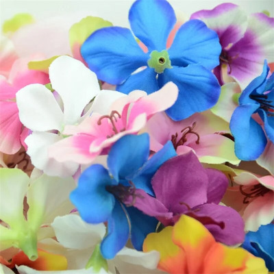 20db Real Touch selyem orchidea művirág fej esküvői lakberendezéshez kézzel készített karácsonyi ajándékdoboz kézműves hamis virágok