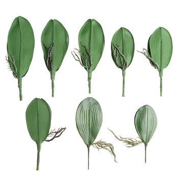 Ανοιξιάτικη διακόσμηση Διακοσμητικά λουλούδια Διακόσμηση σπιτιού Τεχνητά φυτά Πλαστικό γρασίδι Προσομοίωση Φύλλα Phalaenopsis Leaf