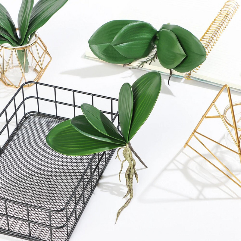 Kevadkaunistus Dekoratiivsed lilled Kodukaunistus Kunsttaimed Plastmassist muru Simulatsioon Lehed Phalaenopsise leht