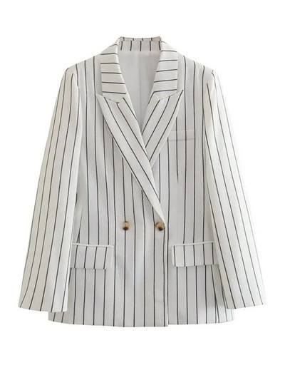 Sieviešu vasaras bikškostīmi, 2023. g., ikdienišķi, svītraini, brīvi bleizeri, mēteļi un bikses, sieviešu, eleganti divi 2 daļiņu komplekti, apģērbi