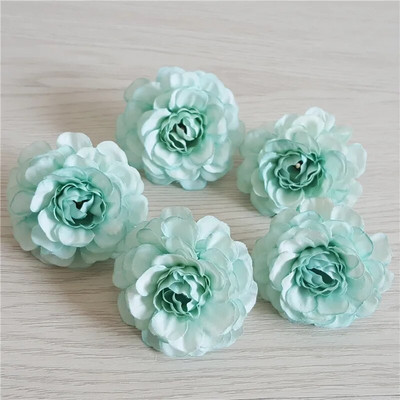 10 gab. 5cm mākslīgā zīda peonijas rožu zieda galviņa DIY ziedu sienas dāvanu kastītei scrapbooking kāzu mājas ballītes dekorēšanai
