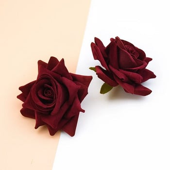 10 ΤΕΜ Μεταξωτά κόκκινα τριαντάφυλλα Νυφικά αξεσουάρ Clearance Τεχνητά λουλούδια για διακόσμηση γάμου σπιτιού Diy A Cap Gifts Box Λεύκωμα