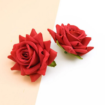 10 ΤΕΜ Μεταξωτά κόκκινα τριαντάφυλλα Νυφικά αξεσουάρ Clearance Τεχνητά λουλούδια για διακόσμηση γάμου σπιτιού Diy A Cap Gifts Box Λεύκωμα