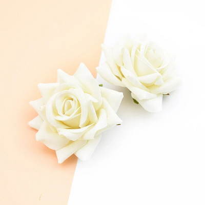 10 ΤΕΜ Μεταξωτά κόκκινα τριαντάφυλλα Νυφικά αξεσουάρ Clearance Τεχνητά λουλούδια για διακόσμηση γάμου σπιτιού Diy A Cap Gifts Box Λεύκωμα