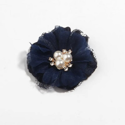 5 kom 6,5 cm biserna mrežasta gaza Umjetni šifonski cvjetni čipkasti obrub s apliciranom tkaninom Vjenčanica DIY cvijeće Mladenkina kosa