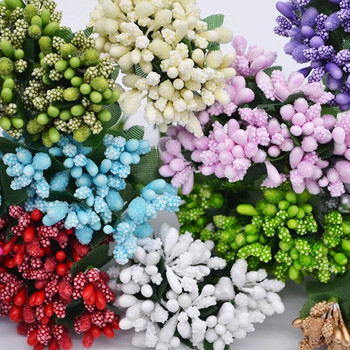 24 τμχ/παρτίδα Mulberry Stamen Τεχνητά λουλούδια Stamen / DIY Pistils For Flowers Heads Wedding Party Scrapbooking Craft Decoration