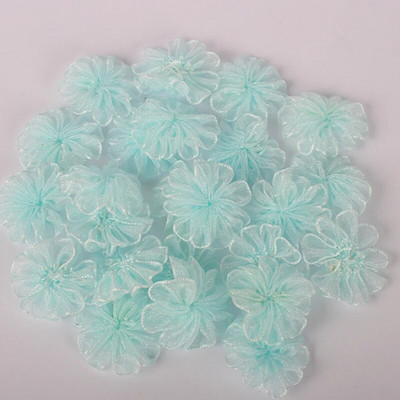 24 komada 22 mm šarene organze mašne za djevojčice od umjetnog cvijeća u obliku mašne za pokrivala za glavu Materijal za šivanje odjeće DIY B0905
