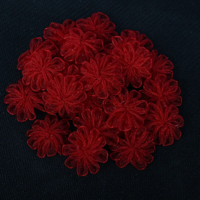 24 komada 22 mm šarene organze mašne za djevojčice od umjetnog cvijeća u obliku mašne za pokrivala za glavu Materijal za šivanje odjeće DIY B0905