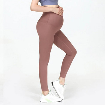 Клинове за бременни с висока талия, поддържащи корема за бременни жени Тесни панталони за йога по време на бременност Тесни панталони след раждане