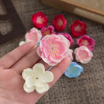 50Pcs Silk Cherry Blossoms Сватбени декоративни занаяти Коледни венци Home Decor Направи си сам Scrapbooking Кутия за подаръци Изкуствени цветя