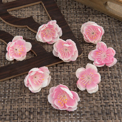 50kom svilenih trešnjinih cvjetova Ukrasni rukotvorini za vjenčanje Božićni vijenci Kućni dekor Diy Scrapbooking Kutija za darove Umjetno cvijeće