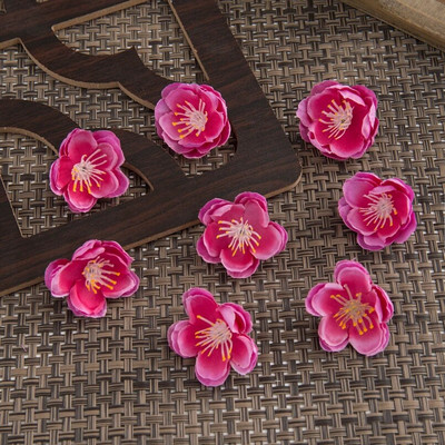 50kom svilenih trešnjinih cvjetova Ukrasni rukotvorini za vjenčanje Božićni vijenci Kućni dekor Diy Scrapbooking Kutija za darove Umjetno cvijeće