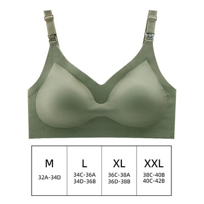 Mugav õmblusteta rinnahoidja traadita imetamisrinnahoidja eest avanev rinnahoidja eriline imetamise aluspesu hingav