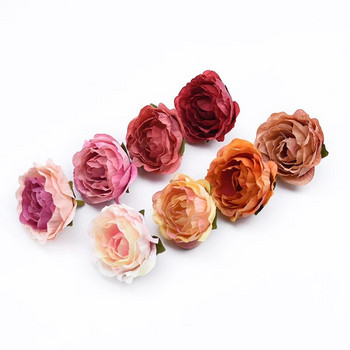 10τμχ 4cm Πολύχρωμος Στολισμός Γάμου Μεταξωτά τριαντάφυλλα Scrapbooking Διακόσμηση σπιτιού Τεχνητά φυτά Διακοσμητικά λουλούδια Στεφάνια Πομπόν