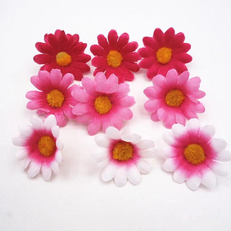 50 komada Umjetna glava suncokreta Vaza za stol za obiteljsku sobu Lažne biljne dekoracije Vjenčić za vjenčanje Poklon DIIY pribor za rukotvorine